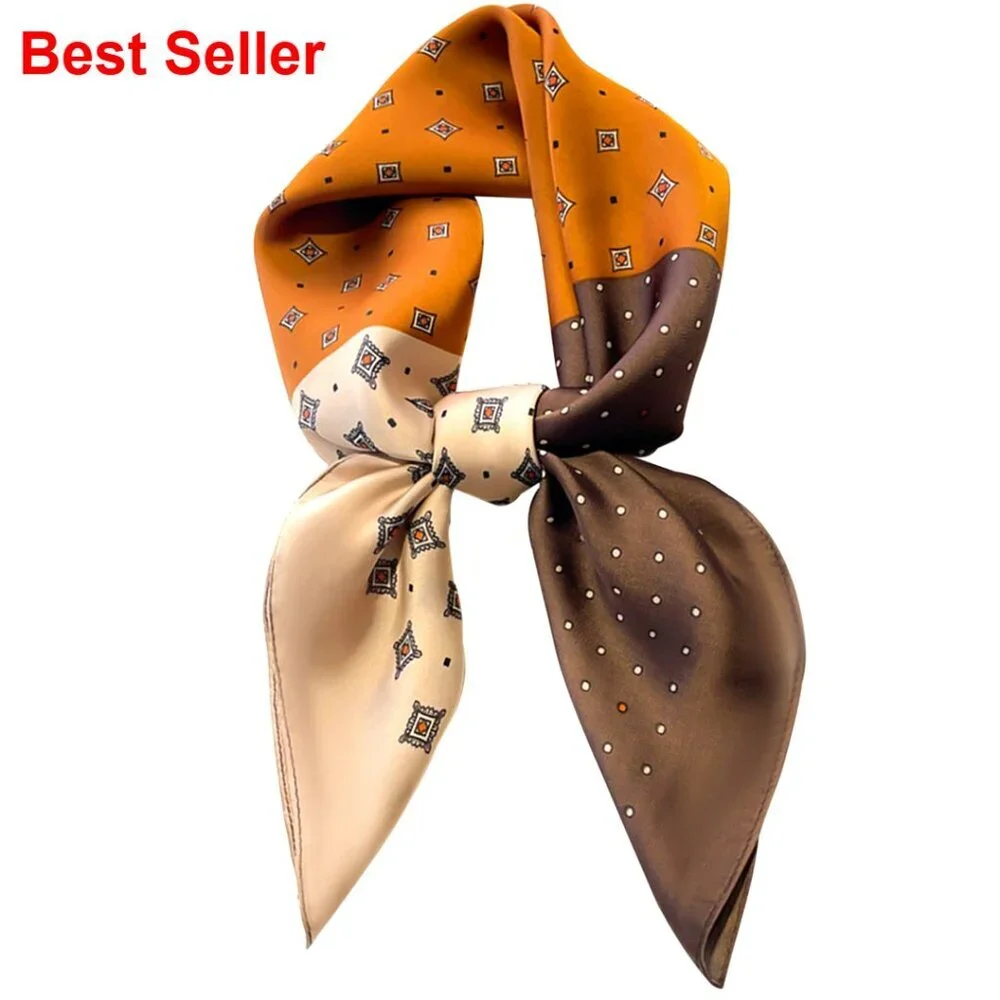 Lightweight Silk Satin Head Scarf for Women Fashion Accessory